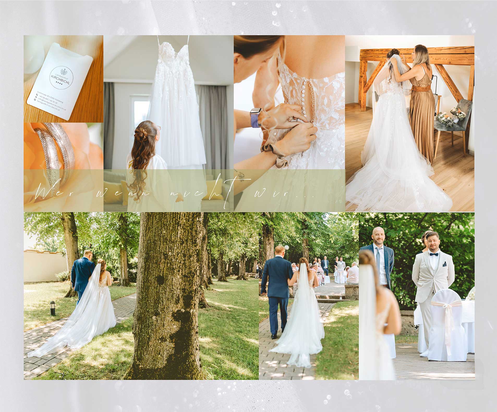 Hochzeitsfotografie Salzburg: Details der Hochzeitsvorbereitung und emotionale Szenen des Hochzeitstages.